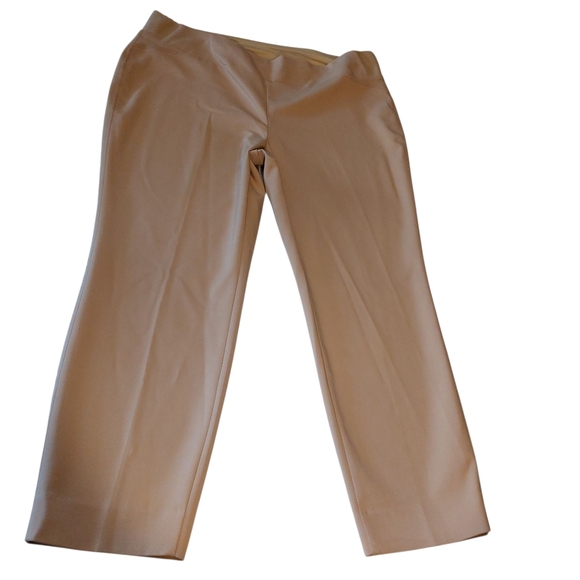Investments The Park Ave Fit Elite Stretch Ankle Straight Pants Khaki Tan 16 EUC - Picture 2 of 15